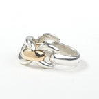 Hermes Chaine D'ancre Ring Yellow Gold Silver — view 3