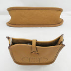 Hermes Evelyne TPM Shoulder Bag Biscuit Silver Taurillon Clemence — view 4