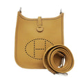 Hermes Evelyne TPM Shoulder Bag Biscuit Silver Taurillon Clemence