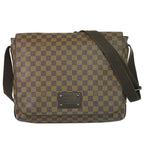 Louis Vuitton LV Brooklyn MM Damier Ebene Shoulder Bag Pochette Brown