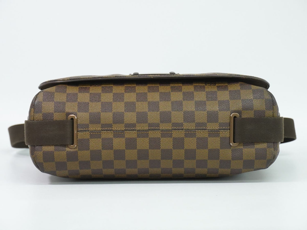 Louis Vuitton LV Brooklyn MM Damier Ebene Shoulder Bag Pochette Brown — view 3