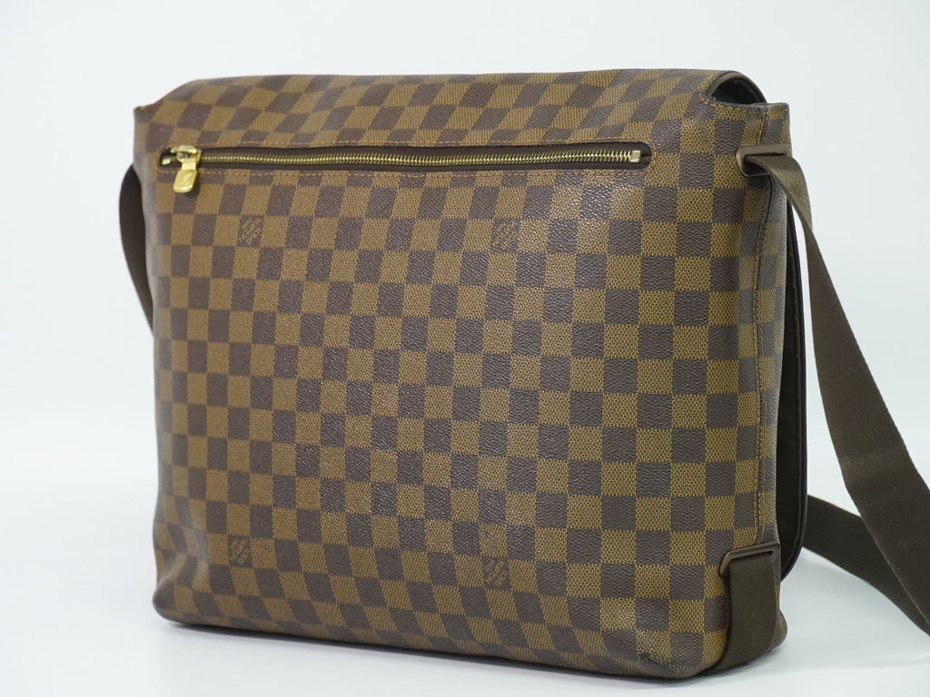 Louis Vuitton LV Brooklyn MM Damier Ebene Shoulder Bag Pochette Brown — view 2