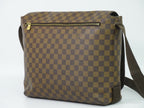 Louis Vuitton LV Brooklyn MM Damier Ebene Shoulder Bag Pochette Brown — view 2