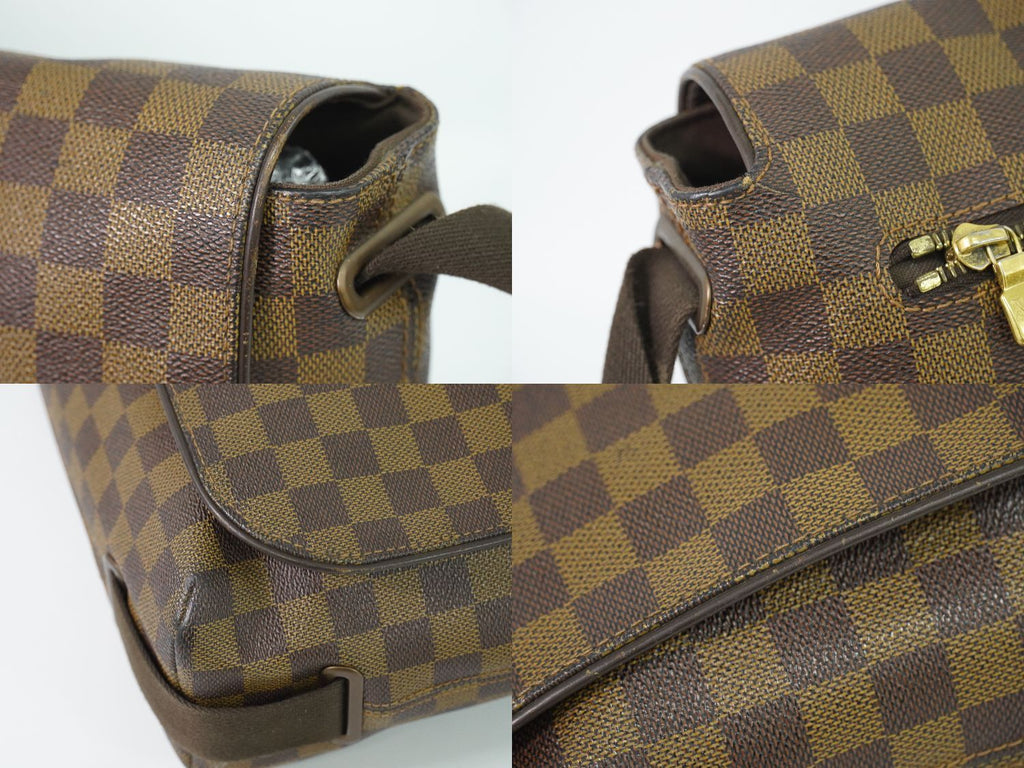 Louis Vuitton LV Brooklyn MM Damier Ebene Shoulder Bag Pochette Brown — view 7
