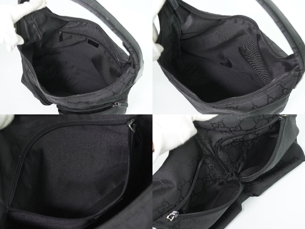 Gucci GG Nylon Shoulder Bag Black — view 8