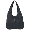 Fendi FF Logo Shoulder Bag Tote Nylon Black