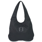 Fendi FF Logo Shoulder Bag Tote Nylon Black
