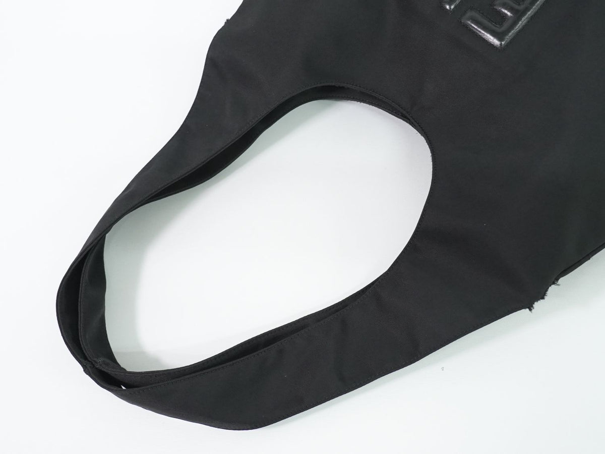 Fendi FF Logo Shoulder Bag Tote Nylon Black — view 5