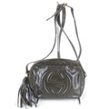 Gucci Soho Small Disco Shoulder Bag Patent Gray