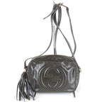Gucci Soho Small Disco Shoulder Bag Patent Gray