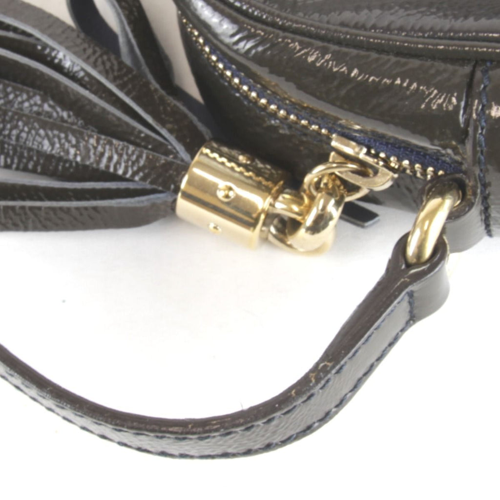 Gucci Soho Small Disco Shoulder Bag Patent Gray — view 7