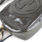 Gucci Soho Small Disco Shoulder Bag Patent Gray — view 3