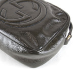 Gucci Soho Small Disco Shoulder Bag Patent Gray — view 4