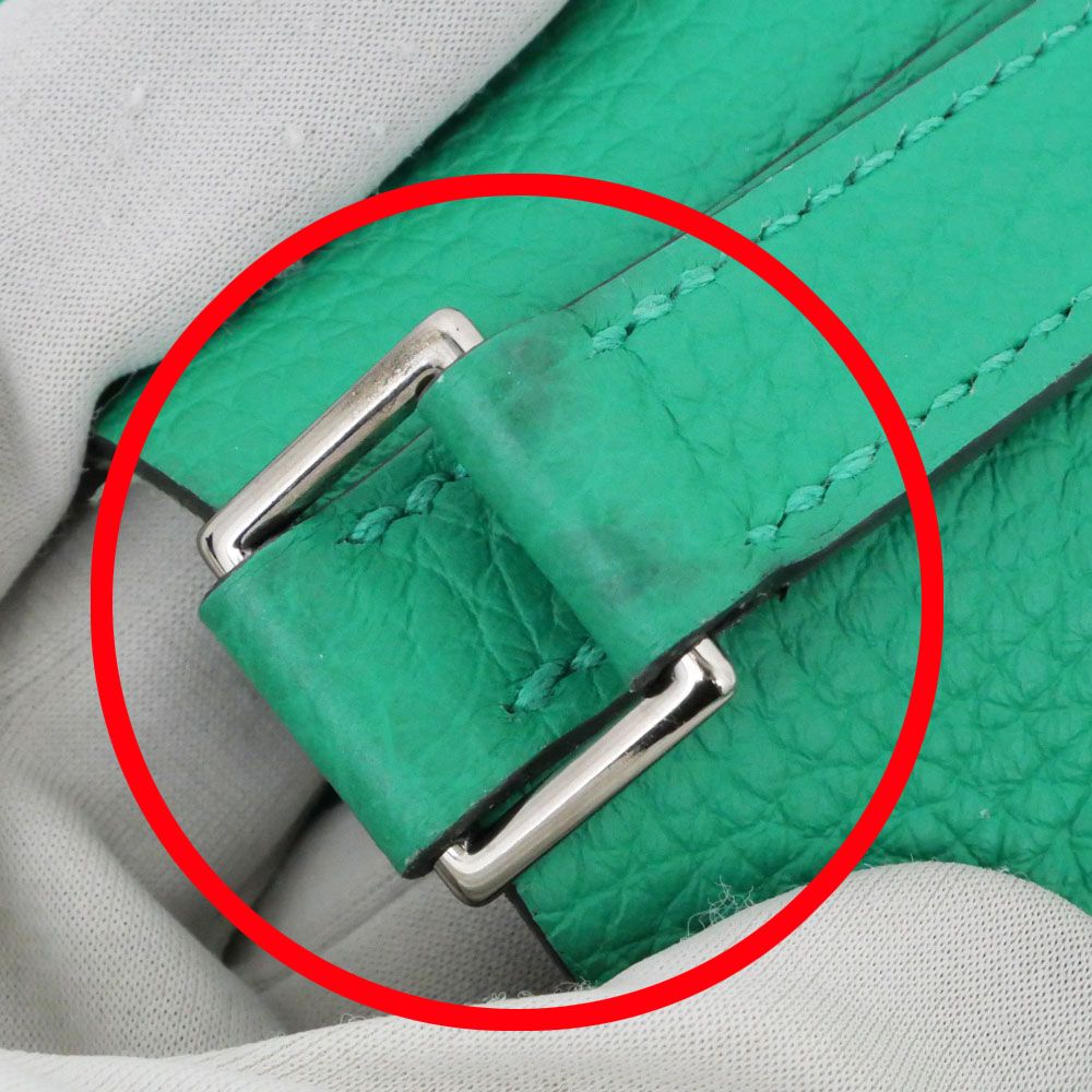Hermes Picotin Lock PM Eclat Handbag Vert Valon Blue Dunor Silver Taurillon — view 8
