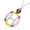 Hermes Buffalo Horn H Equipe Necklace 73