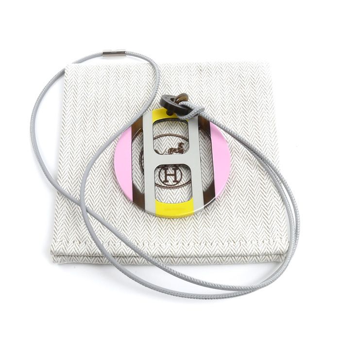 Hermes Buffalo Horn H Equipe Necklace 73 — view 6