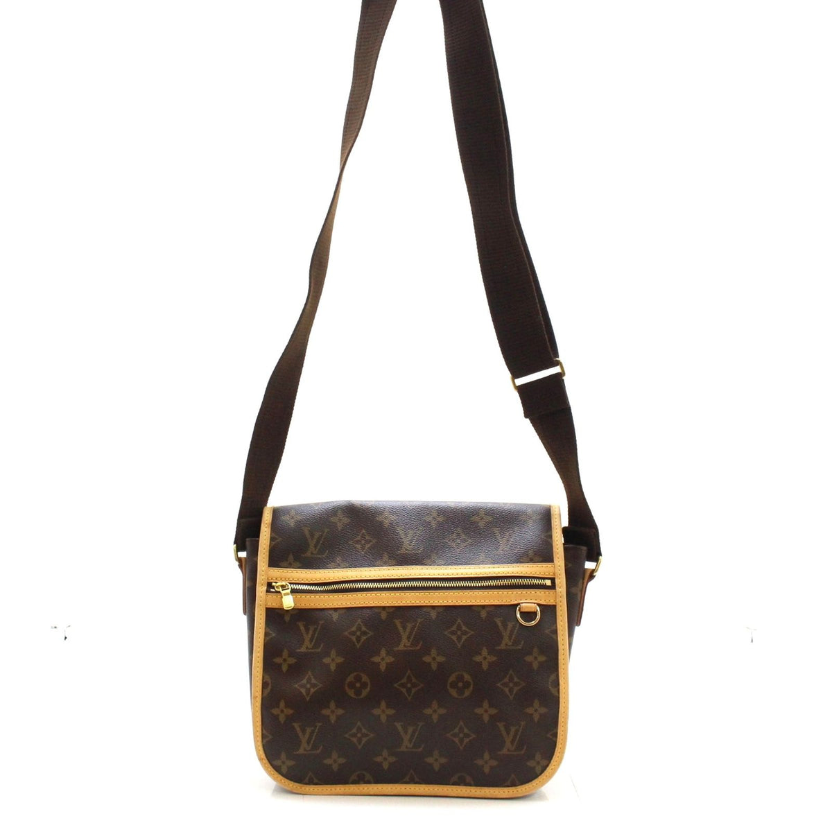 Louis Vuitton Messenger Bosphore PM Shoulder Bag Monogram Canvas Brown Gold