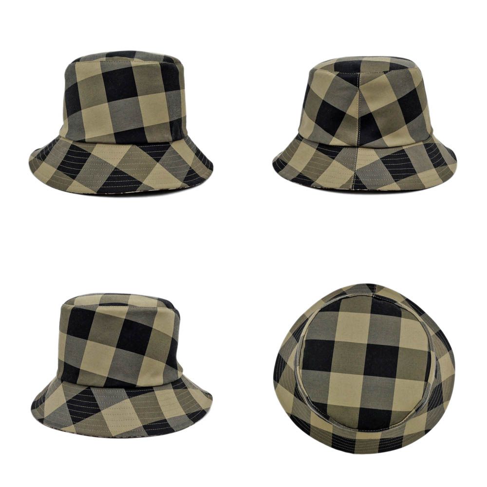 Dior Bob Hat Teddy-D Reversible Brown Check Oblique 57 Hat — view 5