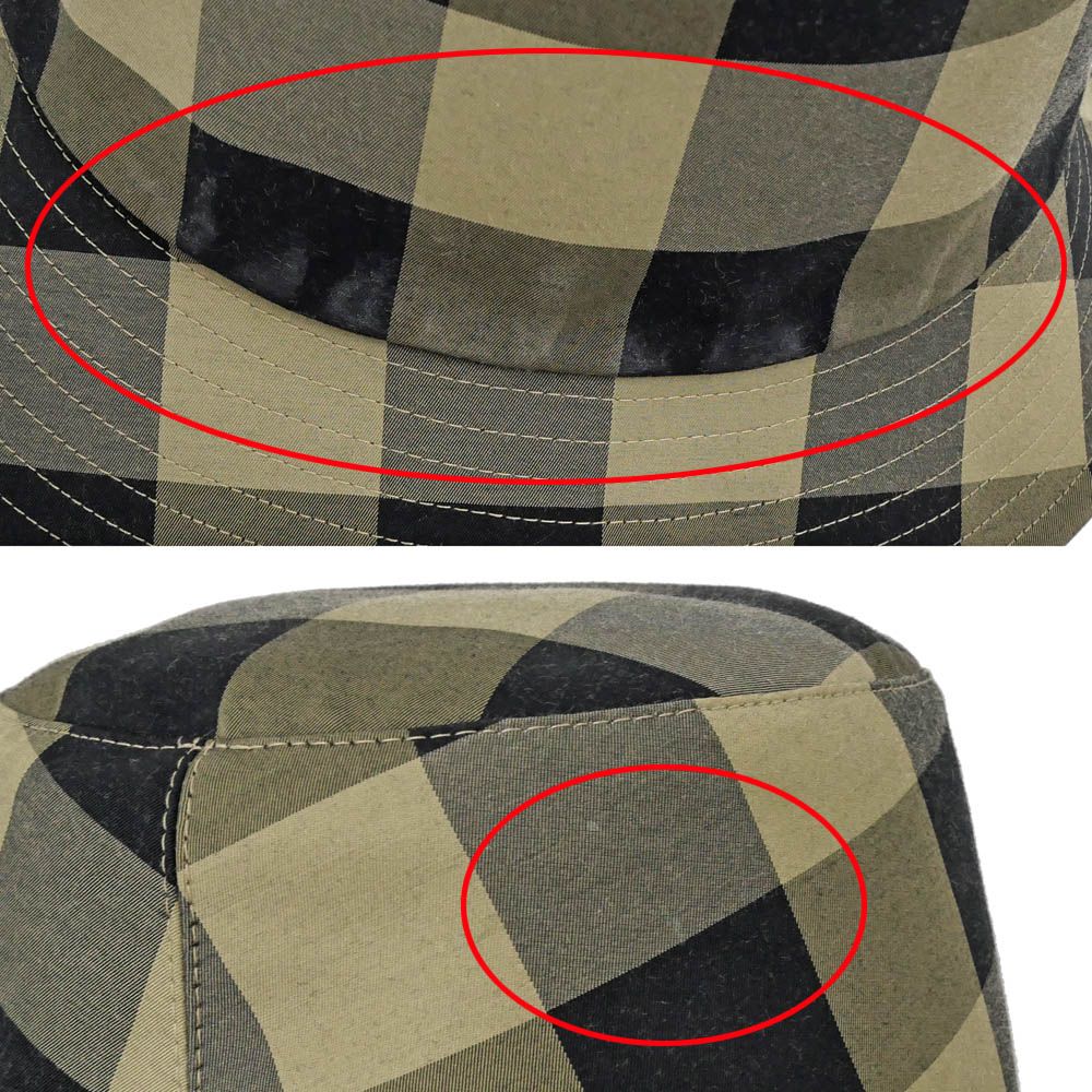 Dior Bob Hat Teddy-D Reversible Brown Check Oblique 57 Hat — view 6