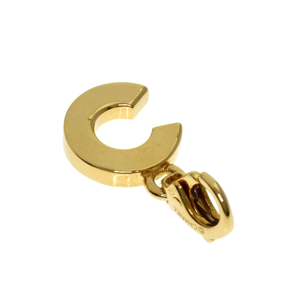 Chanel C Charm Pendant 18K Yellow Gold — view 2