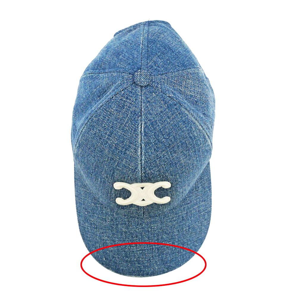 Celine Denim Cap Logo M Blue du Hat Baseball Cap — view 5