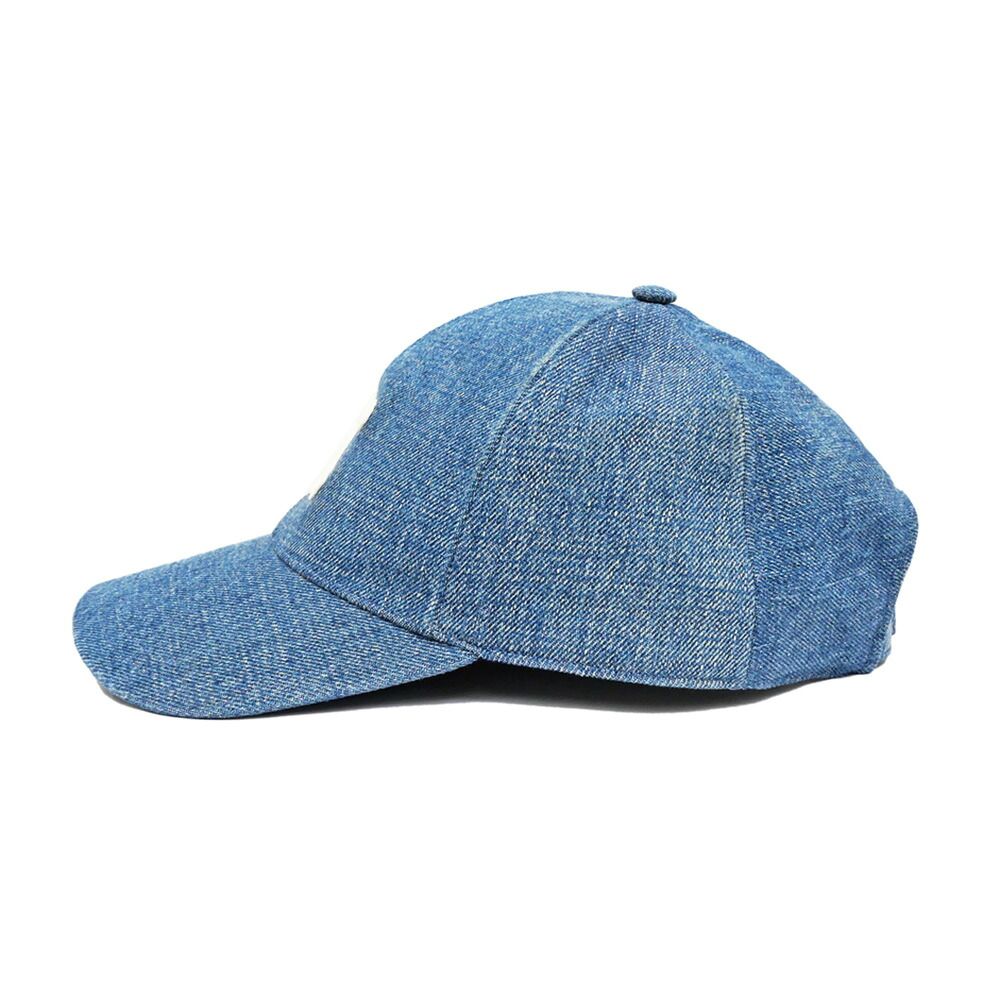 Celine Denim Cap Logo M Blue du Hat Baseball Cap — view 4