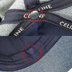Celine Denim Cap Logo M Blue du Hat Baseball Cap — view 8