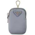 Prada Logo Nylon Blue Light Pouch