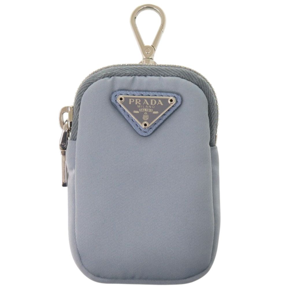 Prada Logo Nylon Blue Light Pouch