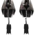 Bottega Veneta One Handle Shining Crocodile Black Handbag — view 6