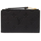 Louis Vuitton Card Case Zip Monogram Empreinte Noir Black — view 3
