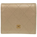 Chanel Quilted Calfskin Gold Bifold Wallet