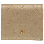 Chanel Quilted Calfskin Gold Bifold Wallet