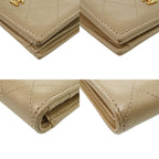 Chanel Quilted Calfskin Gold Bifold Wallet — view 3