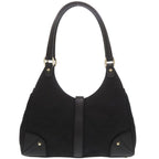 Gucci New Jackie Canvas Leather Black Gold Handbag — view 2