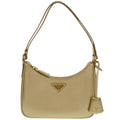 Prada Saffiano Leather Gold Shoulder Bag
