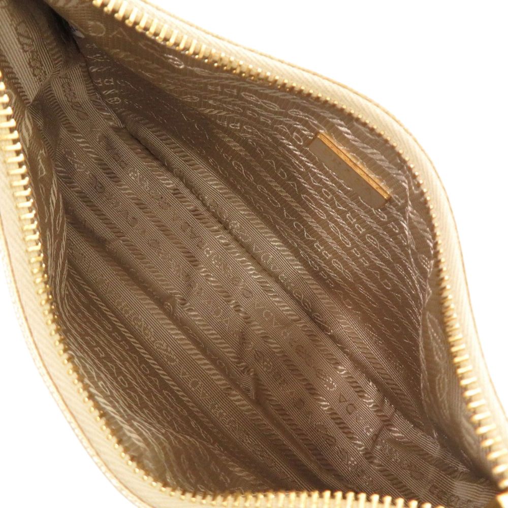 Prada Saffiano Leather Gold Shoulder Bag — view 5