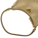 Prada Saffiano Leather Gold Shoulder Bag — view 6