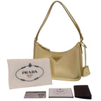 Prada Saffiano Leather Gold Shoulder Bag — view 2