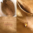 Chanel Caviar Leather Champagne Silver CC Logo Handbag — view 8