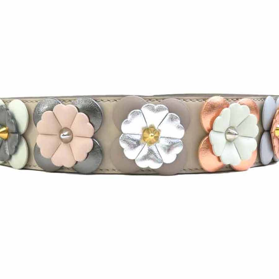 Fendi Shoulder Strap Bag Strap Beige — view 4