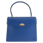 Louis Vuitton Epi Malesherbes Toledo Blue Gold Leather Handbag
