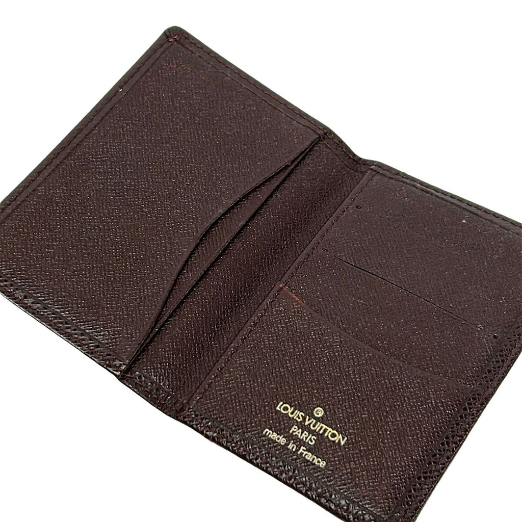 Louis Vuitton Card Case Taiga Pocket Organizer Acajou Leather — view 3