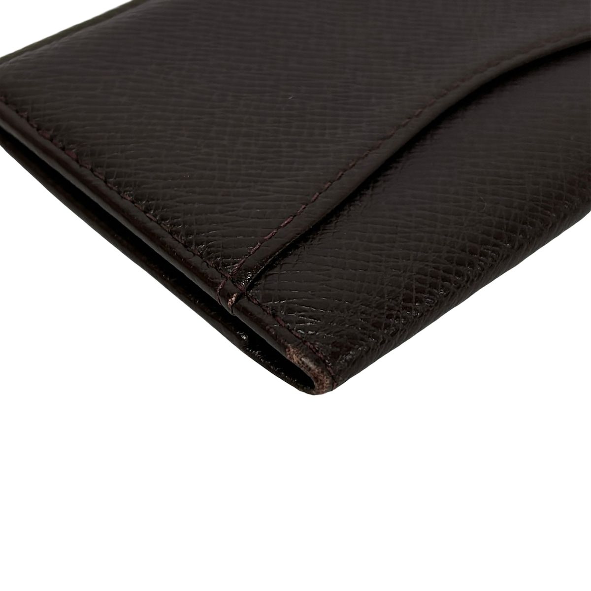 Louis Vuitton Card Case Taiga Pocket Organizer Acajou Leather — view 5