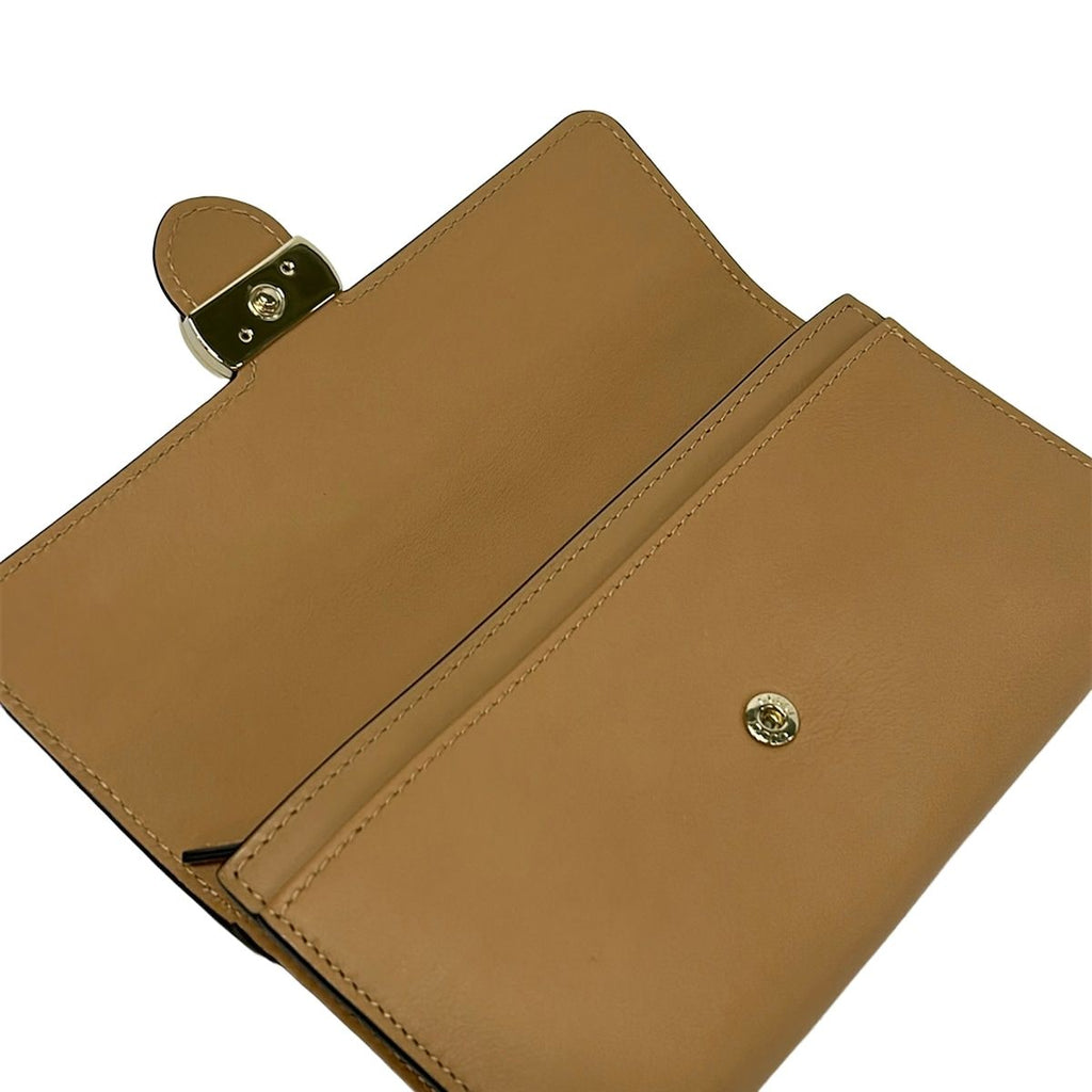 Gucci Wallet Interlocking G Continental Beige Leather — view 3