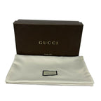 Gucci Wallet Bowie Black Embossed Guccissima Line Wind Zipper Leather — view 6