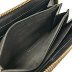 Gucci Wallet Bowie Black Embossed Guccissima Line Wind Zipper Leather — view 4
