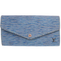 Louis Vuitton Portefeuille Sarah Epi Denim Blue Wallet