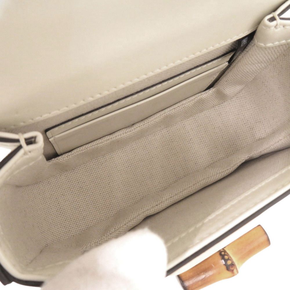 Gucci Bamboo Mini Leather Ivory 2-Way Shoulder Bag — view 7
