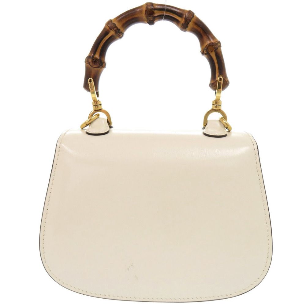 Gucci Bamboo Mini Leather Ivory 2-Way Shoulder Bag — view 2